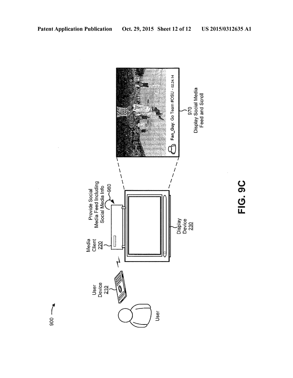 USER CONFIGURED SOCIAL MEDIA FEEDS ASSOCIATED WITH AN INTERACTIVE PROGRAM     GUIDE - diagram, schematic, and image 13