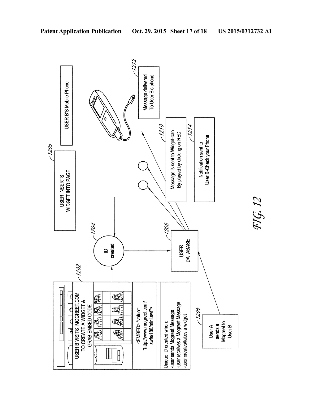 METHODS AND SYSTEMS FOR TRANSMITTING VIDEO MESSAGES TO MOBILE     COMMUNICATION DEVICES - diagram, schematic, and image 18