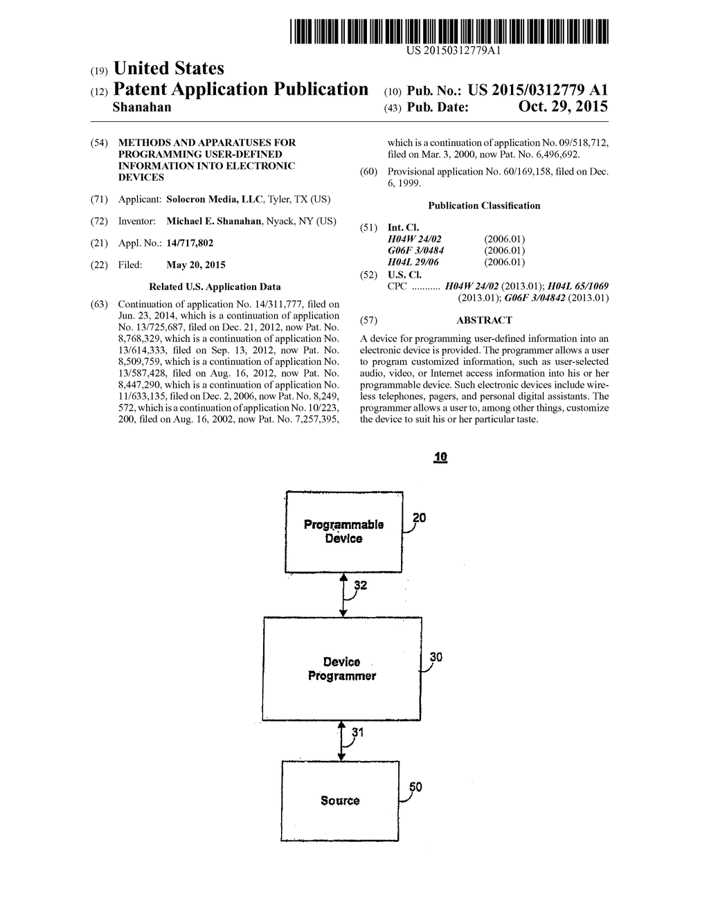 METHODS AND APPARATUSES FOR PROGRAMMING USER-DEFINED INFORMATION INTO     ELECTRONIC DEVICES - diagram, schematic, and image 01