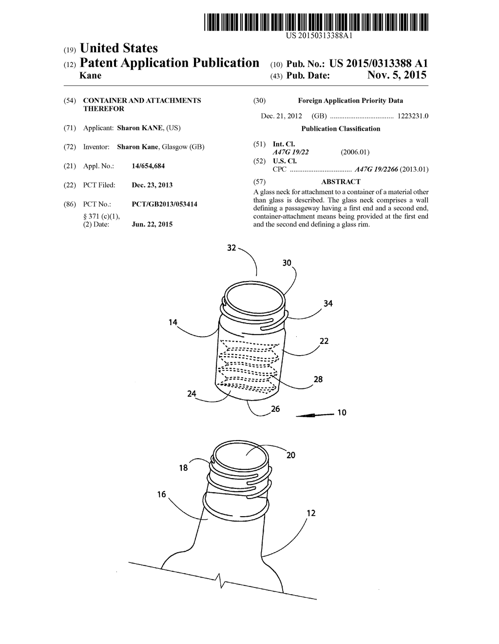 CONTAINER AND ATTACHMENTS THEREFOR - diagram, schematic, and image 01