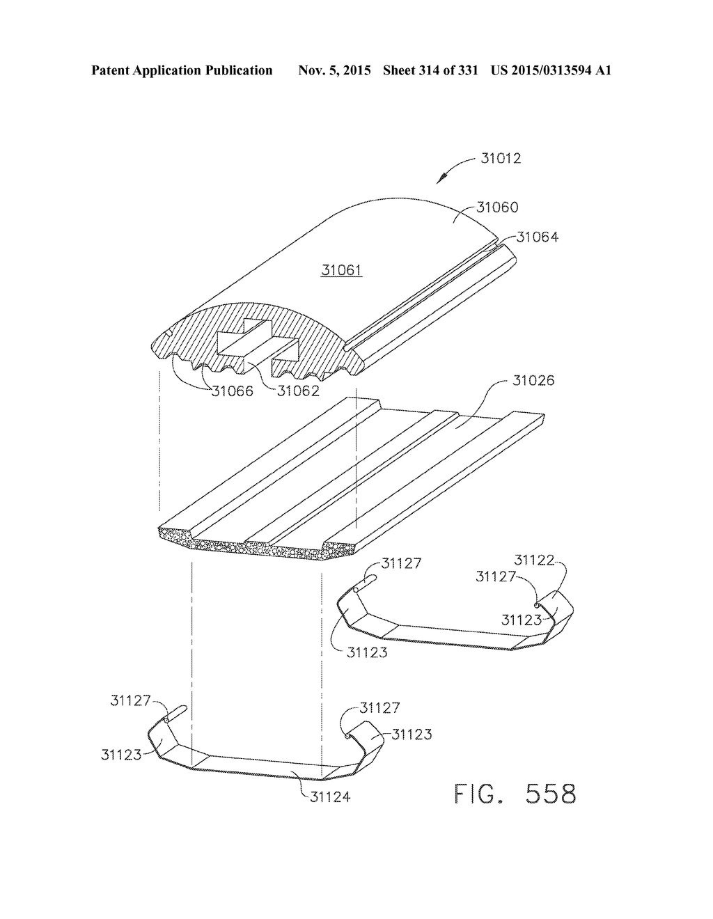 RETAINER ASSEMBLY INCLUDING A TISSUE THICKNESS COMPENSATOR - diagram, schematic, and image 315