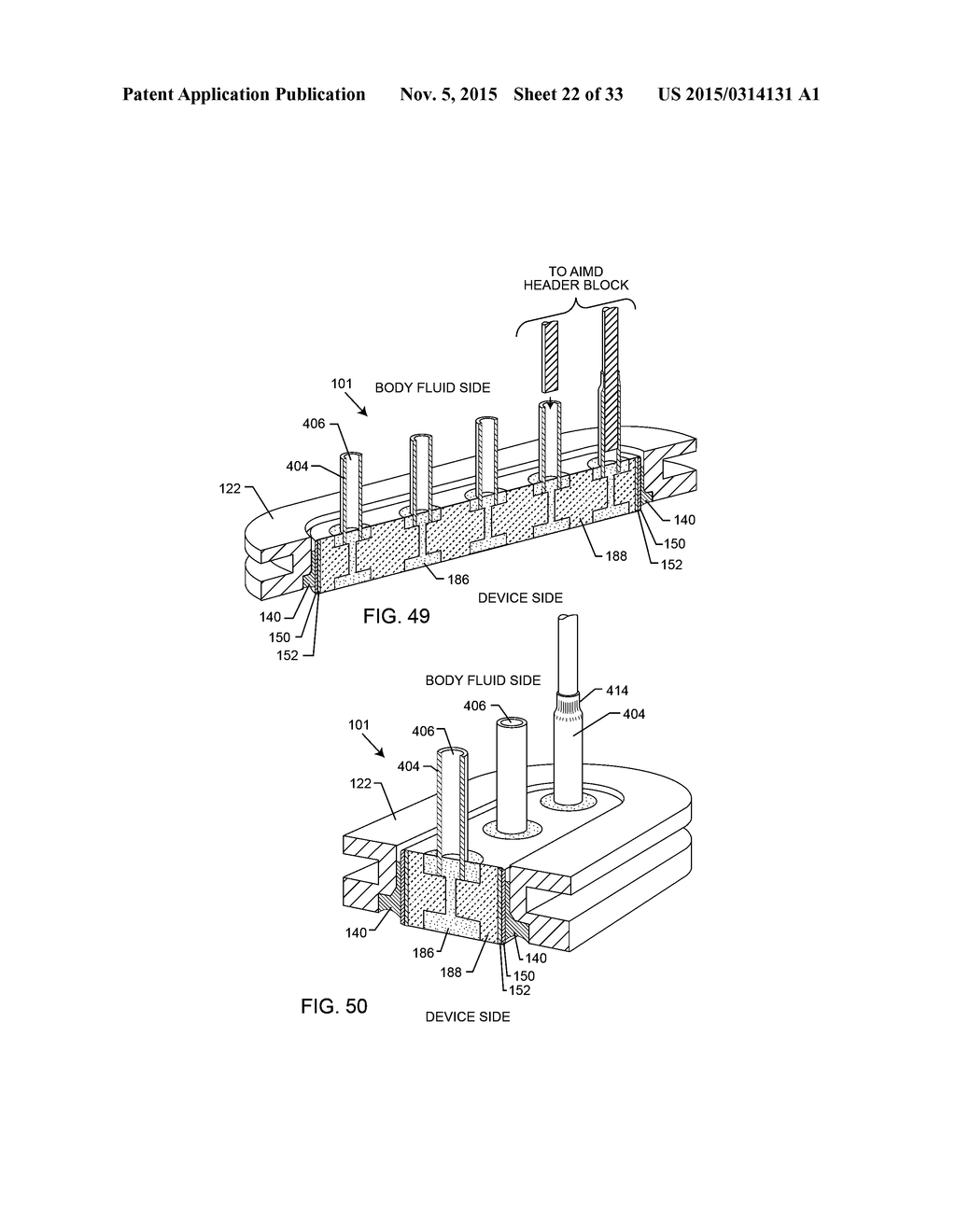 HERMETICALLY SEALED FEEDTHROUGH WITH CO-FIRED FILLED VIA AND CONDUCTIVE     INSERT FOR AN ACTIVE IMPLANTABLE MEDICAL DEVICE - diagram, schematic, and image 23