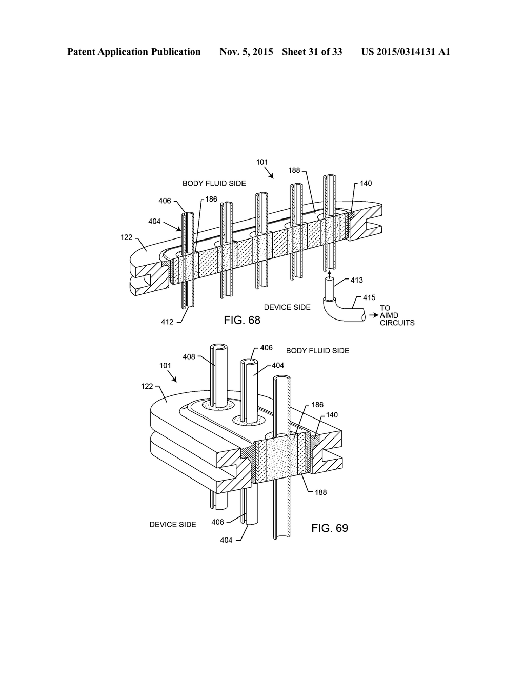 HERMETICALLY SEALED FEEDTHROUGH WITH CO-FIRED FILLED VIA AND CONDUCTIVE     INSERT FOR AN ACTIVE IMPLANTABLE MEDICAL DEVICE - diagram, schematic, and image 32