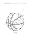 BASKETBALL HAVING GROOVED SEAMS diagram and image