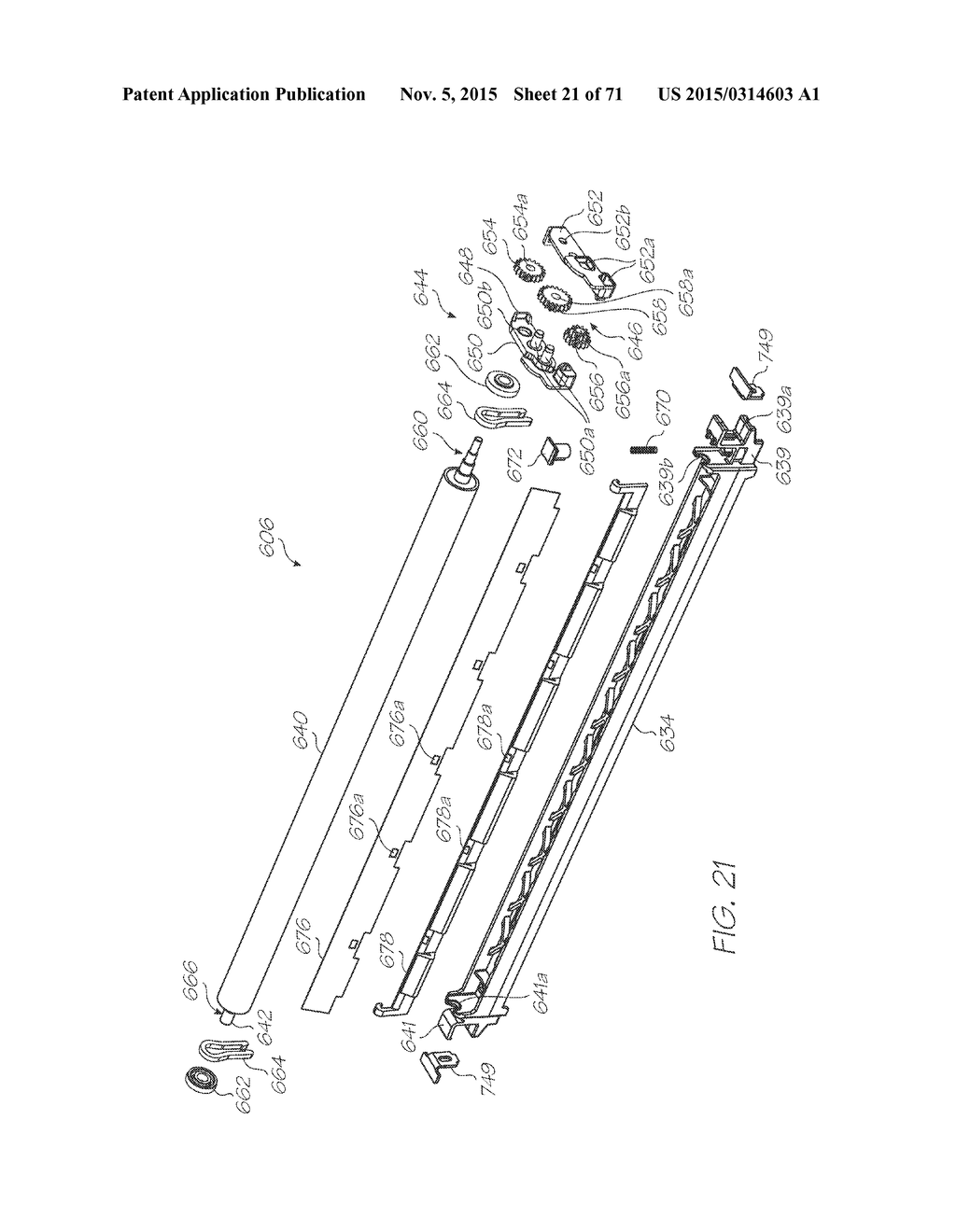 PRINTER HAVING SLED PROVIDING WIPING, CAPPING AND PLATEN MODULES - diagram, schematic, and image 22