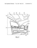 FABRIC COVERED VEHICLE INTERIOR ASSEMBLY HAVING A RECESS diagram and image