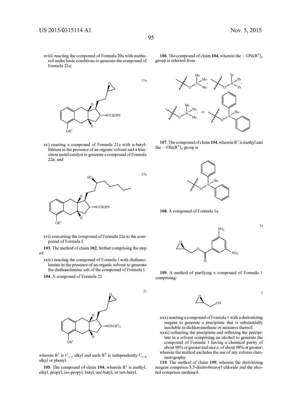 Methods of Synthesizing a Prostacyclin Analog - diagram, schematic, and image 96