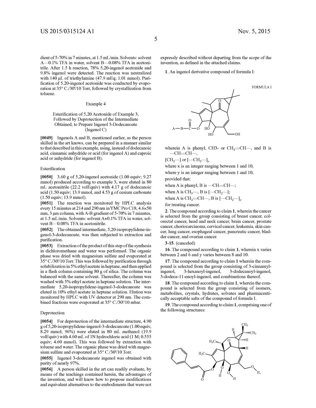 INGENOL-DERIVED COMPOUNDS THAT CAN BE USED FOR TREATING CANCER - diagram, schematic, and image 10