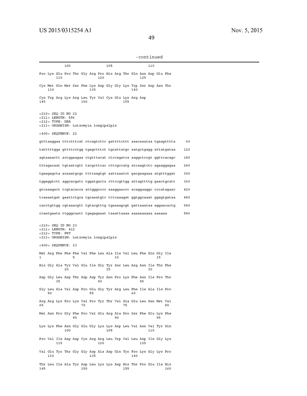 LUTZOMYIA LONGIPALPIS POLYPEPTIDES AND METHODS OF USE - diagram, schematic, and image 52