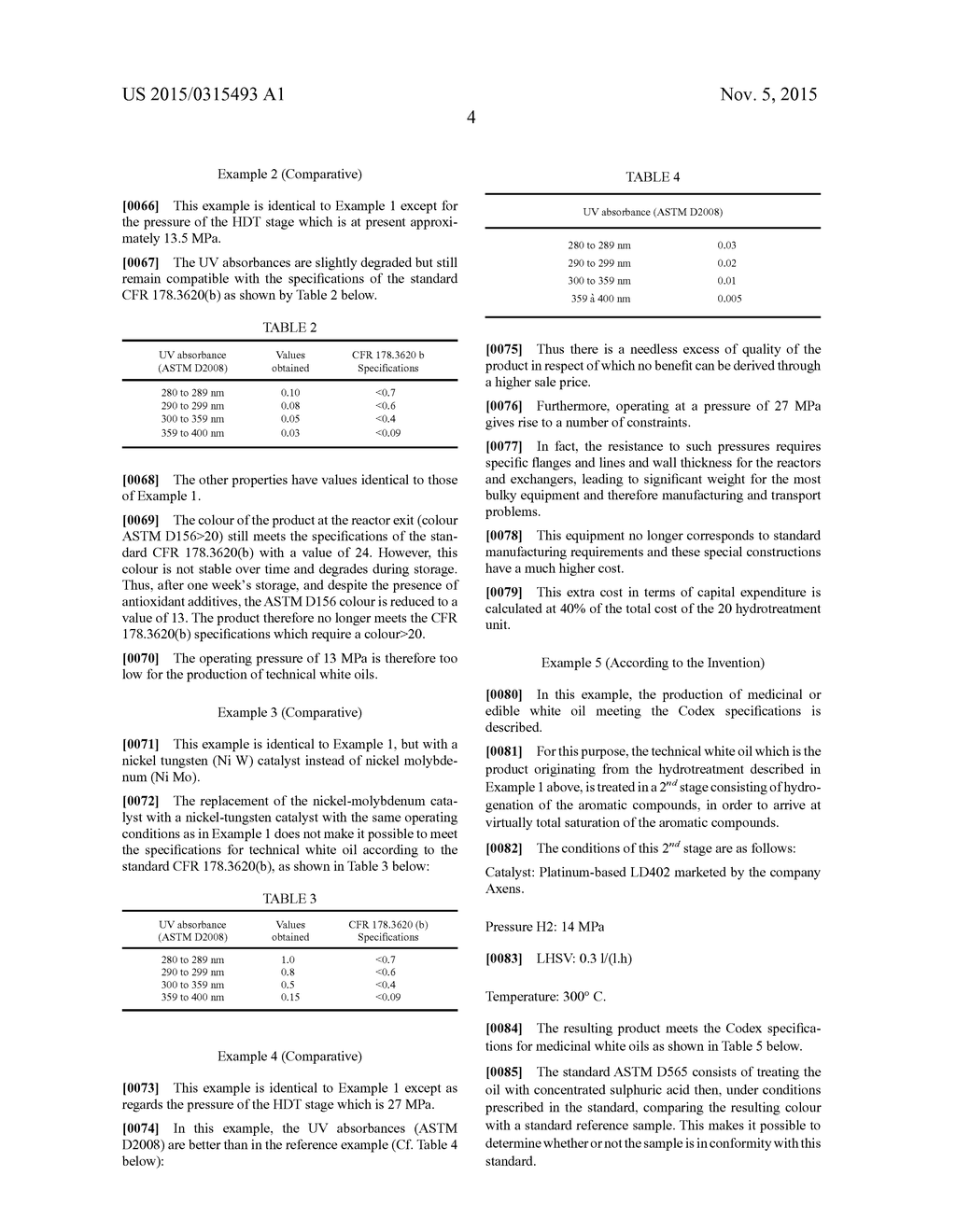 PROCESS FOR THE PRODUCTION OF WHITE OILS MEETING THE CFR STANDARD FROM     WASTE OILS - diagram, schematic, and image 05