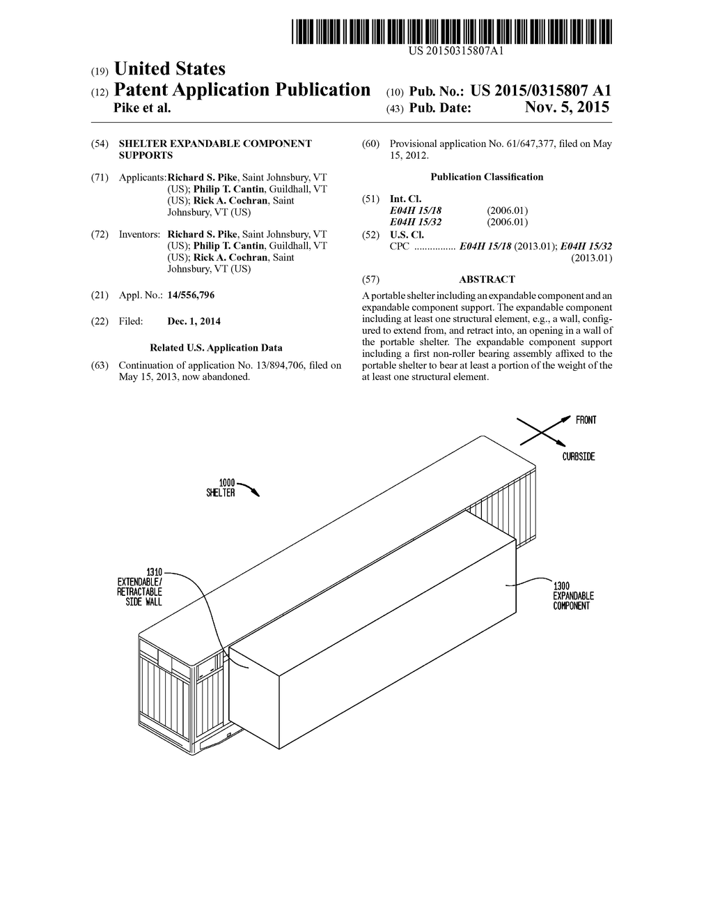 SHELTER EXPANDABLE COMPONENT SUPPORTS - diagram, schematic, and image 01