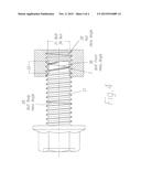 FASTENER SYSTEM COMPRISING AN EXTERNALLY THREADED BOLT AND AN INTERNALLY     THREADED NUT FOR THE AVOIDANCE OF CROSS-THREADING OF THE MATING THREADS     DURING ASSEMBLY diagram and image