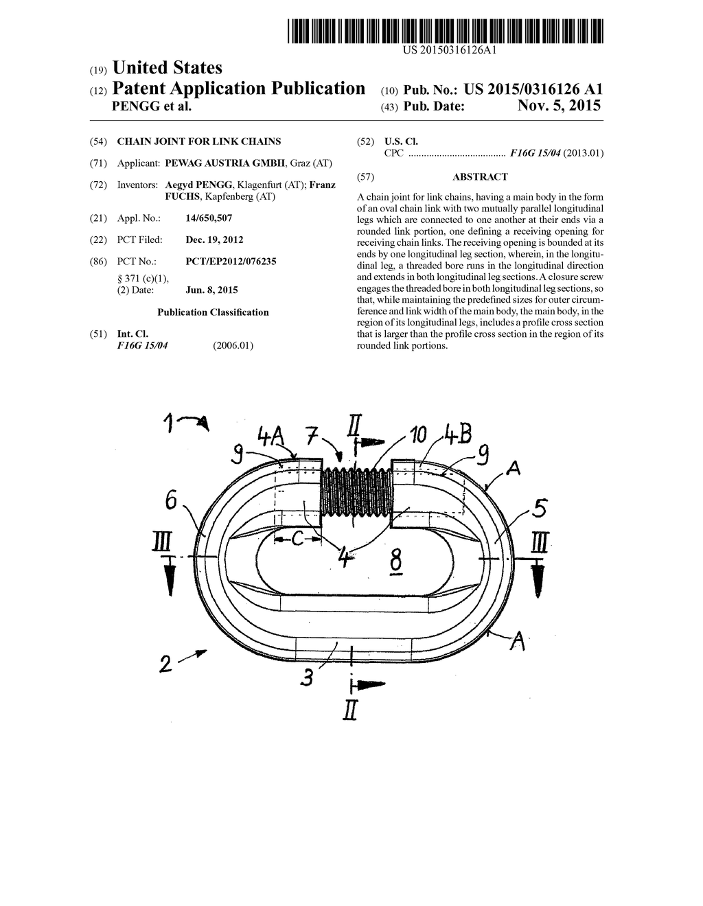 CHAIN JOINT FOR LINK CHAINS - diagram, schematic, and image 01