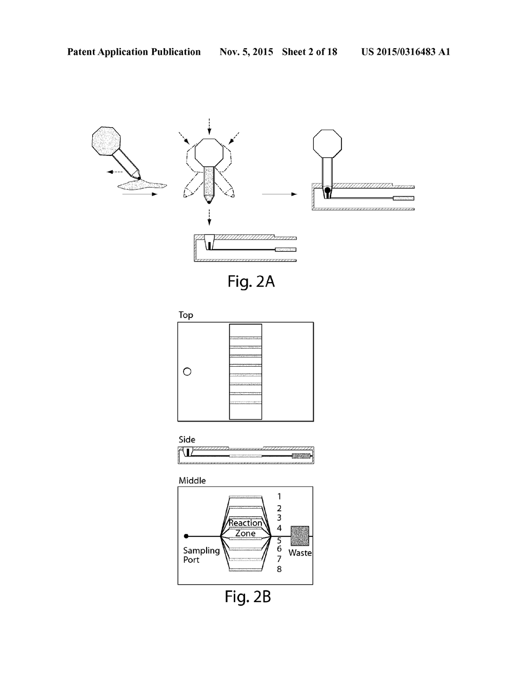 DEVICE AND METHODS FOR DETECTION OF ANALYTES INCLUDING USE OF A     COLORIMETRIC BARCODE - diagram, schematic, and image 03