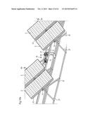 TRACKING DEVICE COMPRISING A RECEIVING STRUCTURE WHICH CAN BE ADJUSTED     ABOUT AT LEAST ONE AXIS, FOR MOUNTING AT LEAST ONE ELEMENT THAT IS     SENSITIVE TO ELECTROMAGNETIC WAVES AND HAS A PREFERENTIAL RADIATION     DIRECTION diagram and image