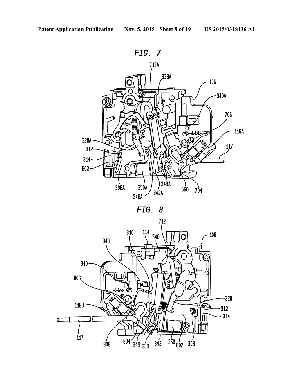 BREAKER TRIPPING MECHANISMS, CIRCUIT BREAKERS, SYSTEMS, AND METHODS OF     USING SAME - diagram, schematic, and image 09