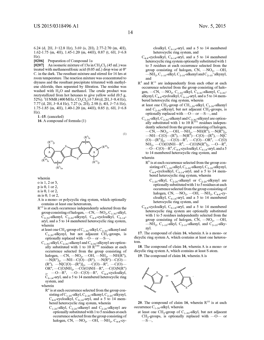 HETEROACENE COMPOUNDS FOR ORGANIC ELECTRONICS - diagram, schematic, and image 18