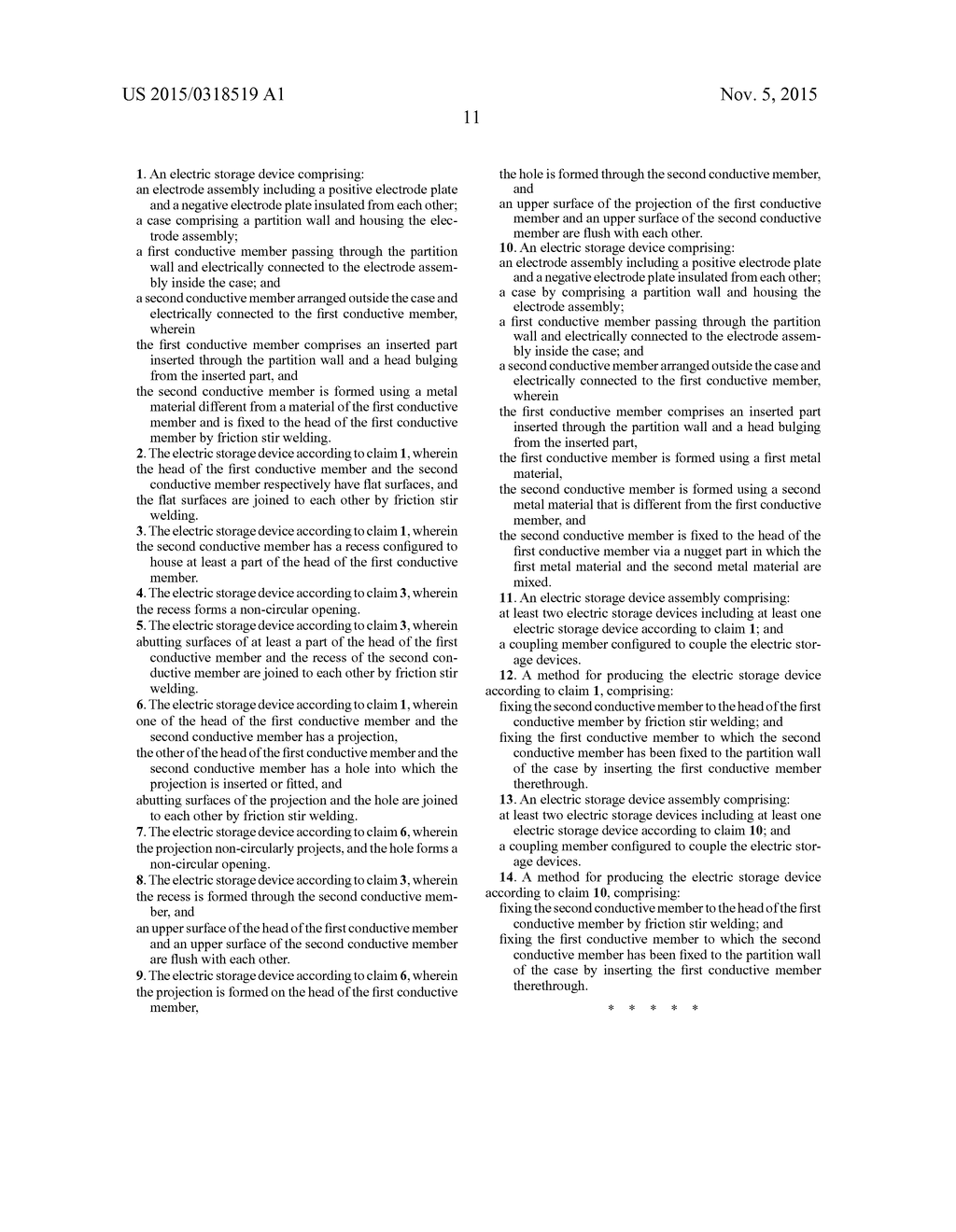 ELECTRIC STORAGE DEVICE, ELECTRIC STORAGE DEVICE ASSEMBLY, AND METHOD FOR     PRODUCING ELECTRIC STORAGE DEVICE - diagram, schematic, and image 28