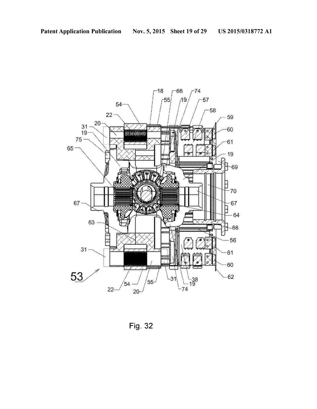 Electric Motor/Generator with Integrated Differential - diagram, schematic, and image 20