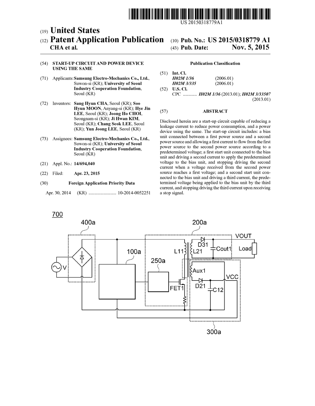 START-UP CIRCUIT AND POWER DEVICE USING THE SAME - diagram, schematic, and image 01