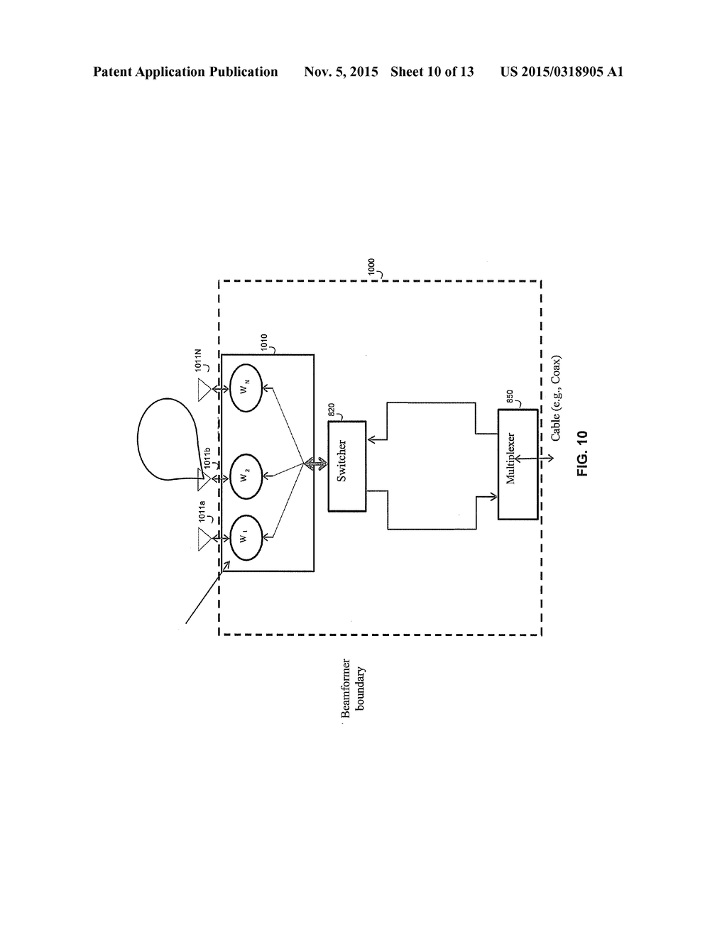 METHOD AND SYSTEM FOR HIGH-THROUGHPUT AND LOW-POWER COMMUNICATION LINKS IN     A DISTRIBUTED TRANSCEIVER NETWORK - diagram, schematic, and image 11