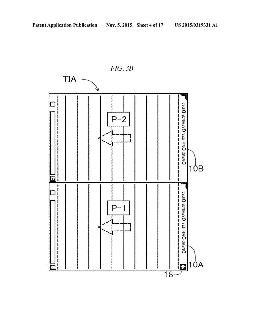 IMAGE PROCESSING APPARATUS AND COMPUTER PROGRAM FOR GENERATING A FILE IN     WHICH PLURAL AREA IMAGES OF A DOCUMENT IMAGE ARE DISPOSED IN DIFFERENT     PAGES - diagram, schematic, and image 05