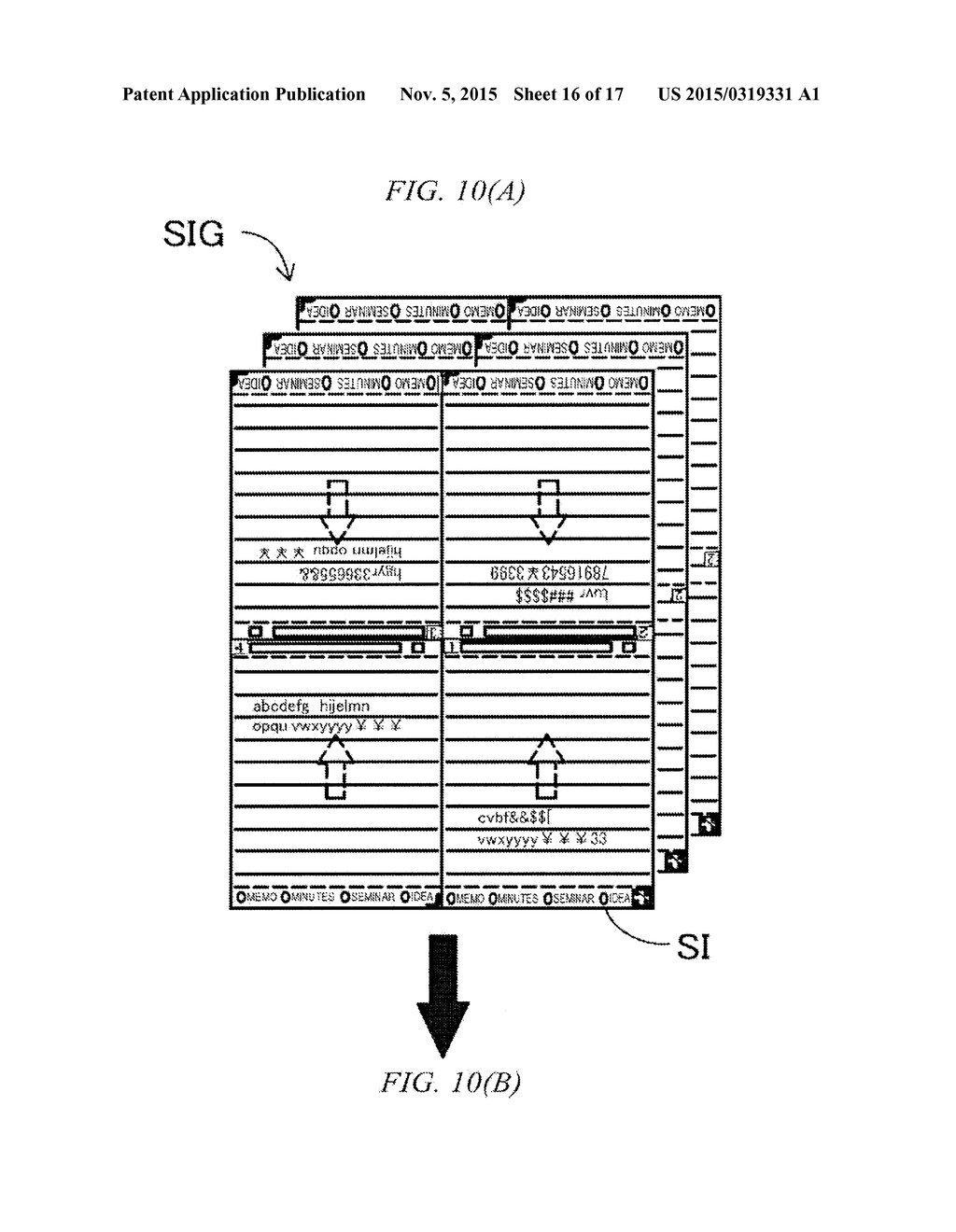 IMAGE PROCESSING APPARATUS AND COMPUTER PROGRAM FOR GENERATING A FILE IN     WHICH PLURAL AREA IMAGES OF A DOCUMENT IMAGE ARE DISPOSED IN DIFFERENT     PAGES - diagram, schematic, and image 17