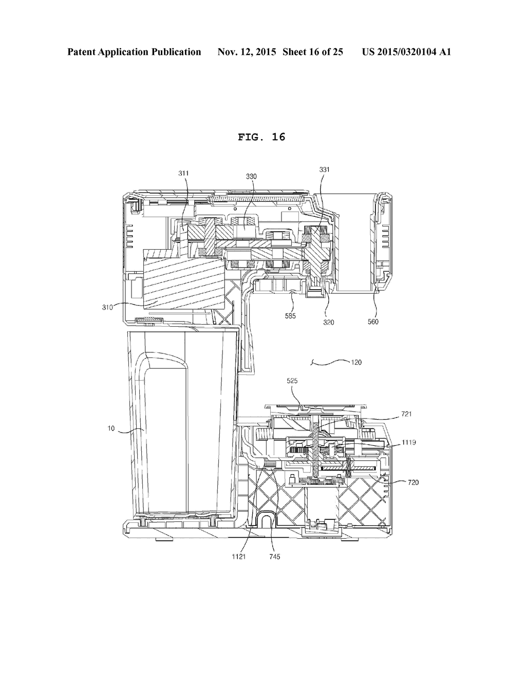 Frame for Main Body of Upper Driving Type Juice Extractor, and Frame     Assembly Using the Same - diagram, schematic, and image 17