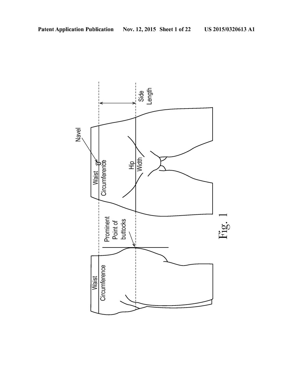 WAIST-TO-SIDE SILHOUETTES OF ADULT DISPOSABLE ABSORBENT ARTICLES AND     ARRAYS - diagram, schematic, and image 02