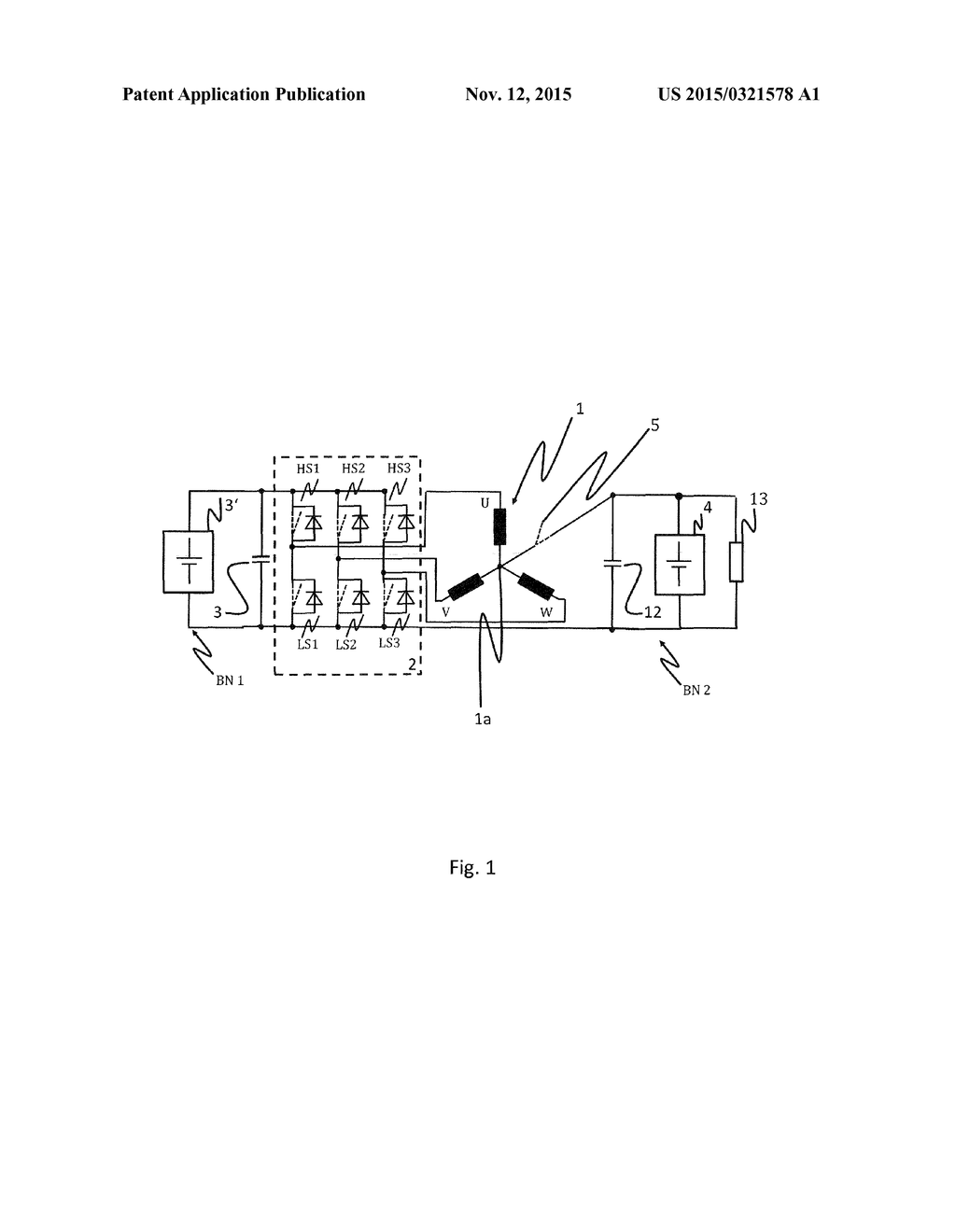 Vehicle Having an Electric Machine and Two Onboard Power Subsystems - diagram, schematic, and image 02