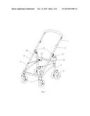 STROLLER WITH PIVOTABLE FRONT WHEEL ASSEMBLY diagram and image