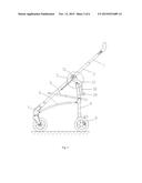 STROLLER WITH PIVOTABLE FRONT WHEEL ASSEMBLY diagram and image