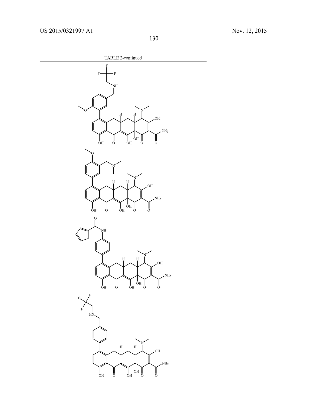 METHODS OF USING SUBSTITUTED TETRACYCLINE COMPOUNDS TO MODULATE RNA - diagram, schematic, and image 132