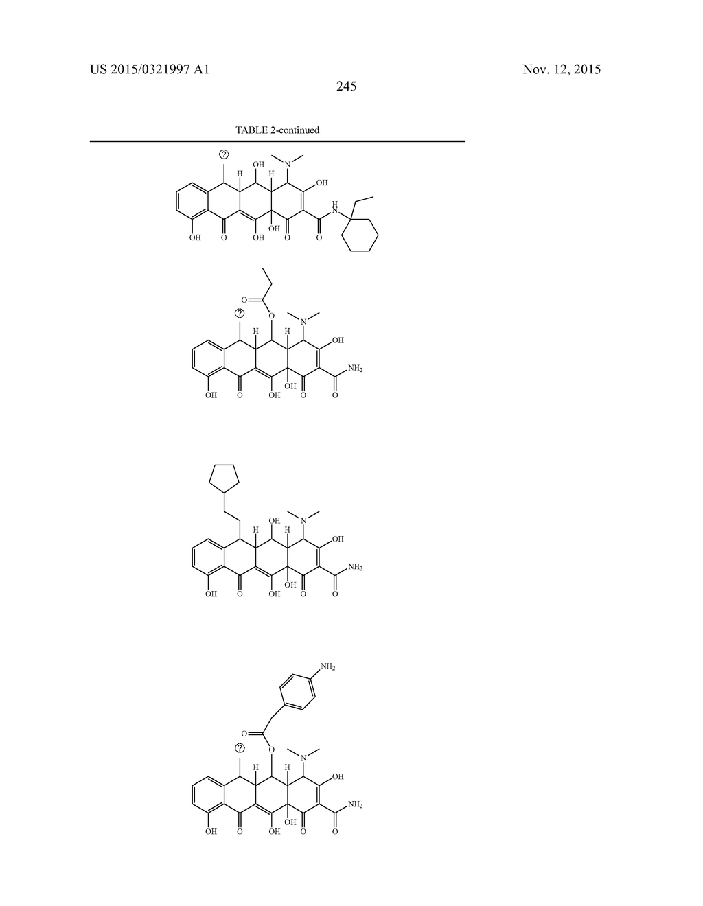 METHODS OF USING SUBSTITUTED TETRACYCLINE COMPOUNDS TO MODULATE RNA - diagram, schematic, and image 247