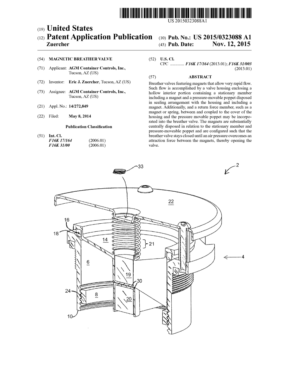 Magnetic Breather Valve - diagram, schematic, and image 01