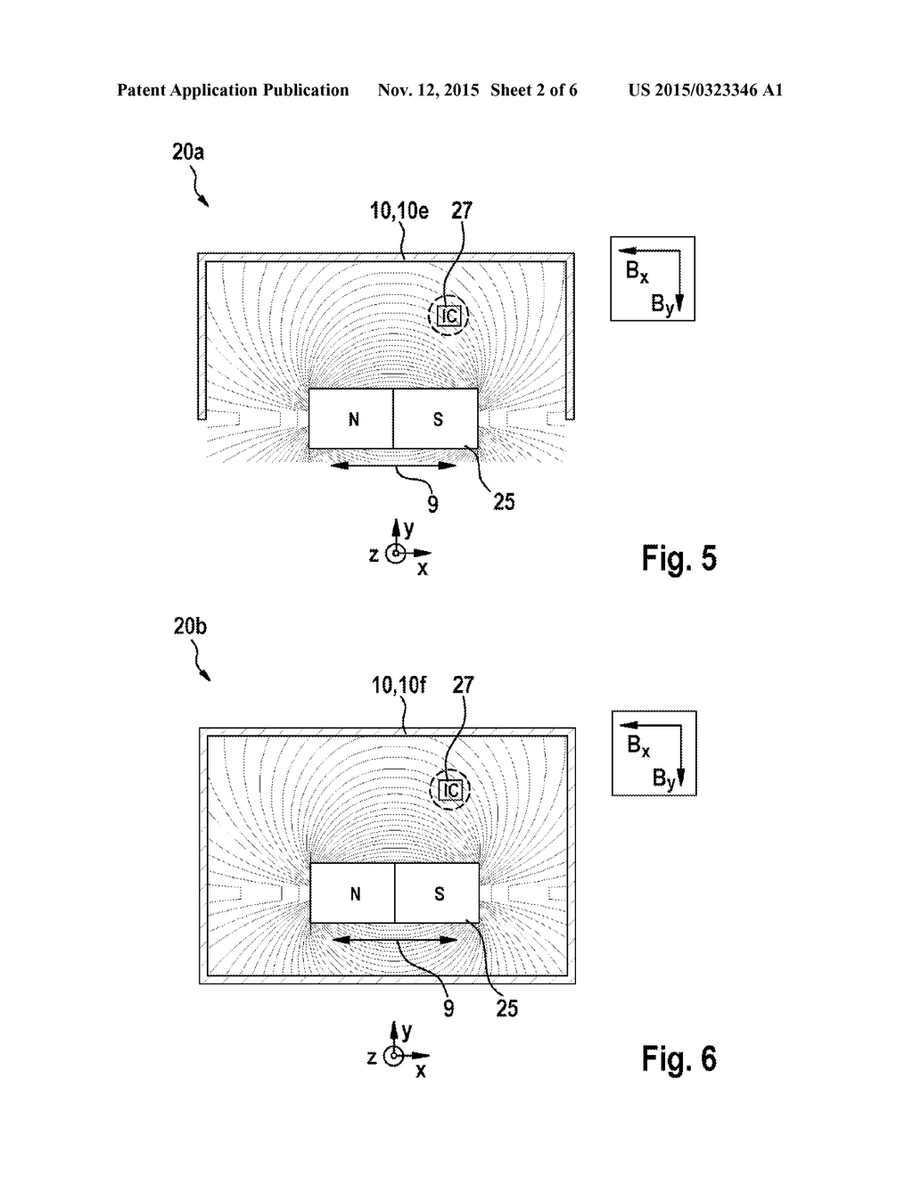 Magnetic Measuring Arrangement and Corresponding Sensor Arrangement for     Detecting Motion of a Moving Component - diagram, schematic, and image 03