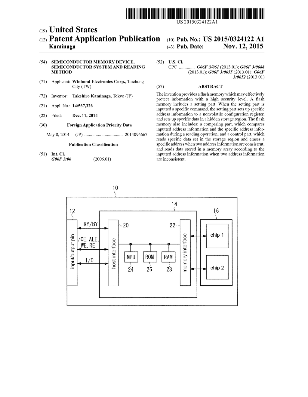 SEMICONDUCTOR MEMORY DEVICE, SEMICONDUCTOR SYSTEM AND READING METHOD - diagram, schematic, and image 01