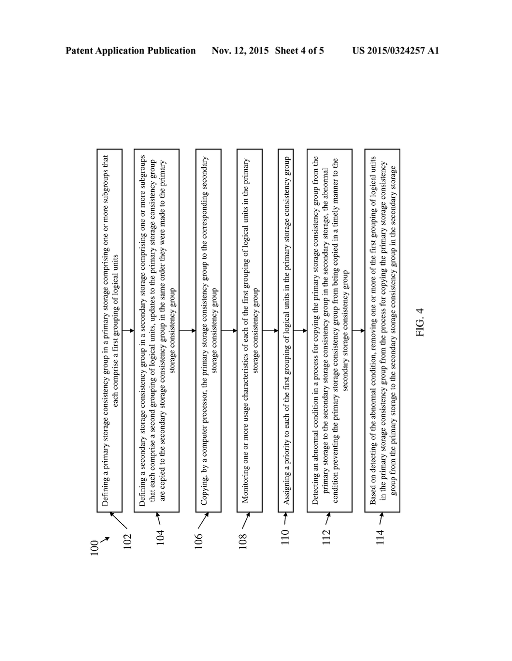 ORDERING LOGICAL UNITS IN A SUBGROUP OF A CONSISTENCY GROUP - diagram, schematic, and image 05