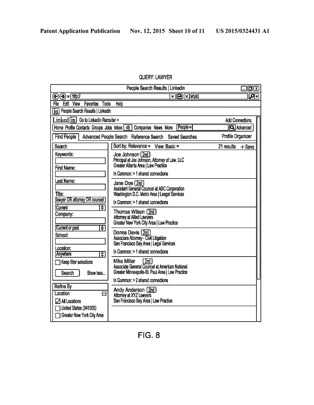 METHOD AND SYSTEM FOR SEMANTIC SEARCH AGAINST A DOCUMENT COLLECTION - diagram, schematic, and image 11