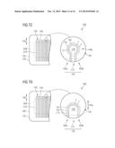 Super Junction Semiconductor Device having Strip Structures in a Cell Area diagram and image