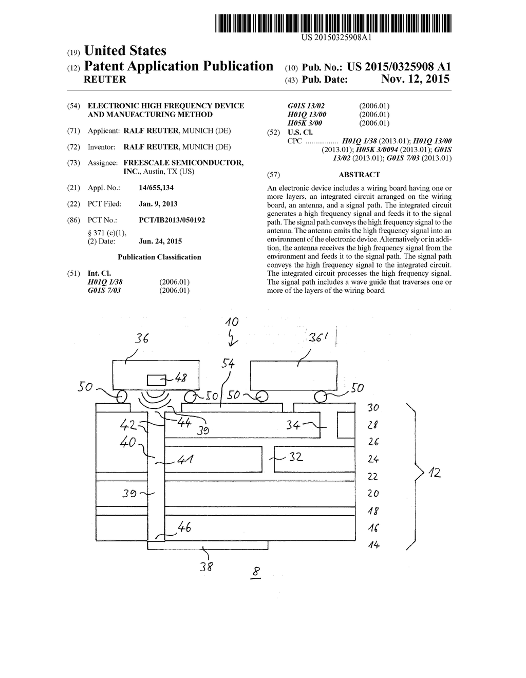 ELECTRONIC HIGH FREQUENCY DEVICE AND MANUFACTURING METHOD - diagram, schematic, and image 01