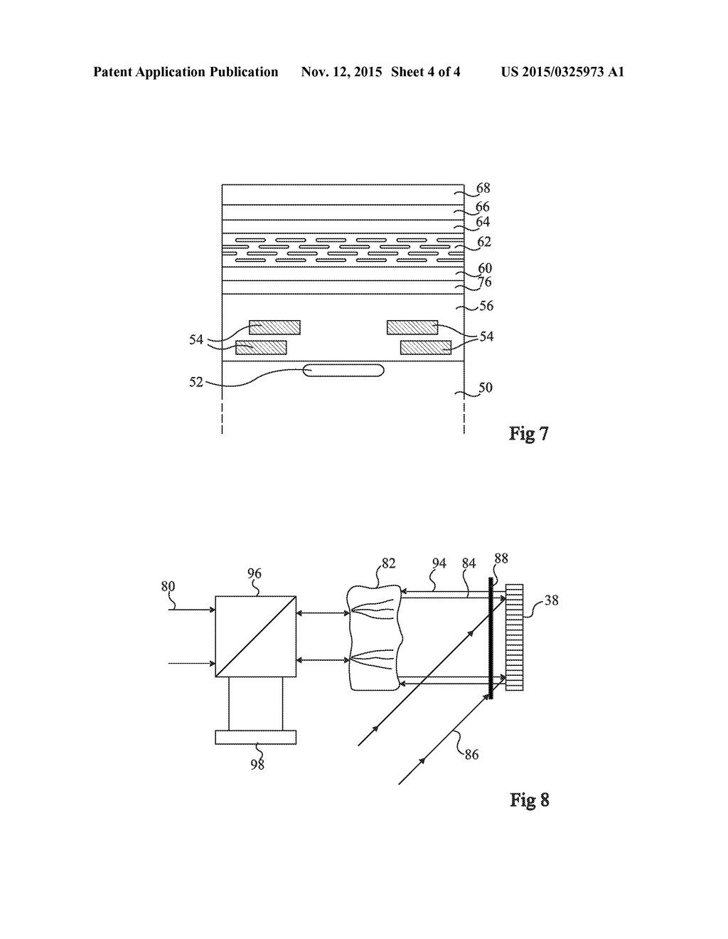 DEVICE FOR MEASURING AND CONTROLLING THE WAVE-FRONT OF A COHERENT LIGHT     BEAM - diagram, schematic, and image 05