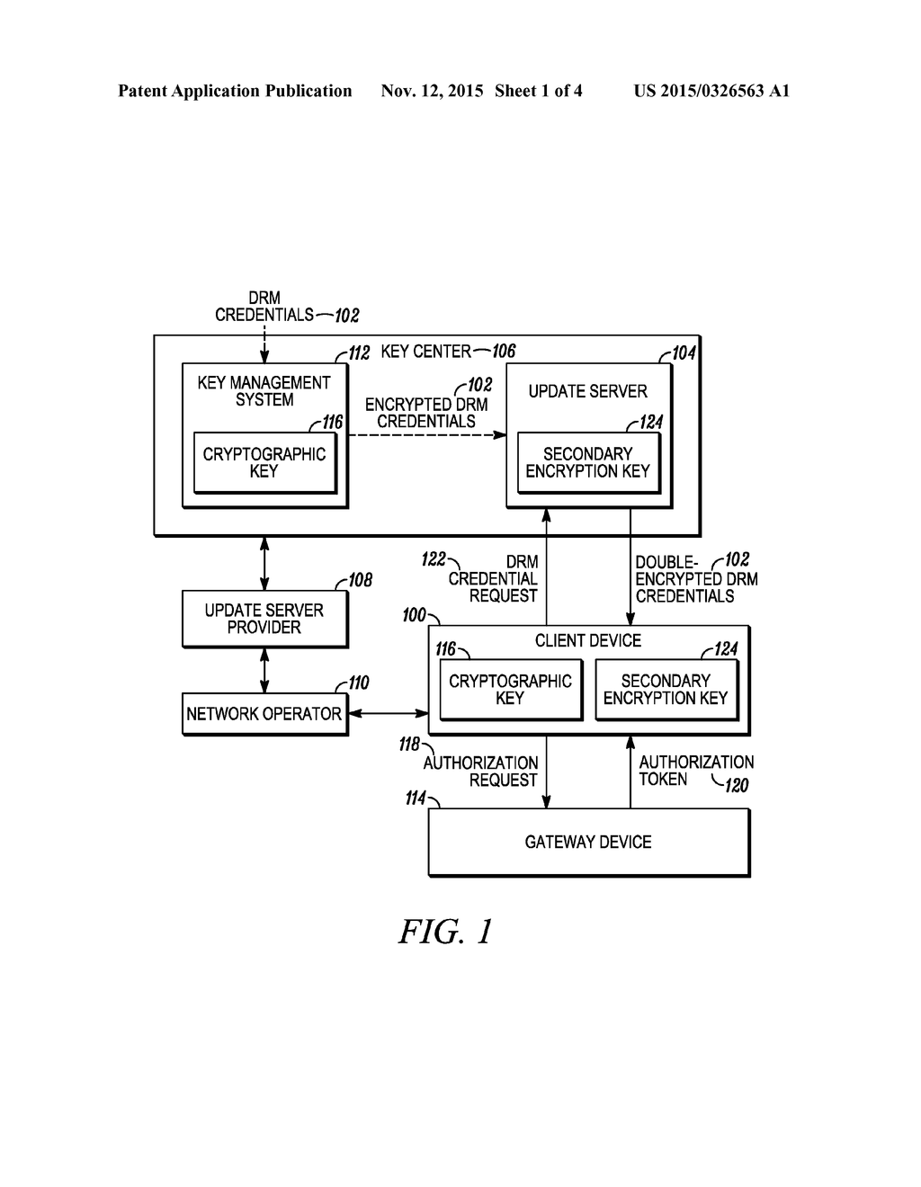 PROVISIONING DRM CREDENTIALS ON A CLIENT DEVICE USING AN UPDATE SERVER - diagram, schematic, and image 02