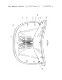 CAP WITH A BILL HAVING UPPER AND LOWER PORTIONS DISPLAYING INFORMATION     WHEN SPACED-APART diagram and image