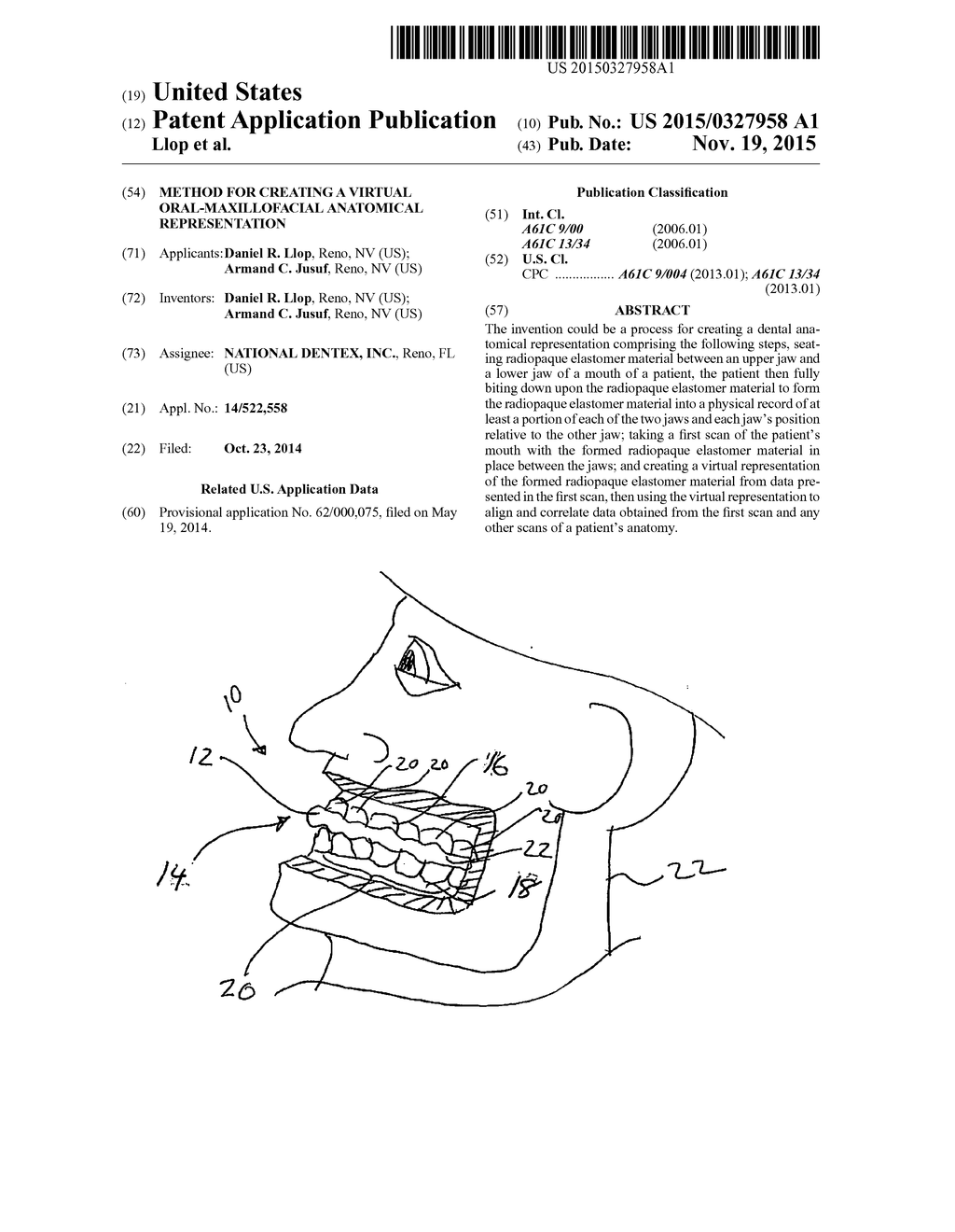 METHOD FOR CREATING A VIRTUAL ORAL-MAXILLOFACIAL ANATOMICAL REPRESENTATION - diagram, schematic, and image 01