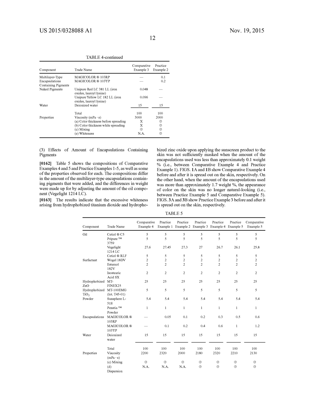 SUNSCREEN PRODUCTS IN WHICH EXCESSIVE WHITENESS DUE TO TITANIUM DIOXIDE     AND ZINC OXIDE IS VISUALLY MASKED UPON SKIN APPLICATION - diagram, schematic, and image 16