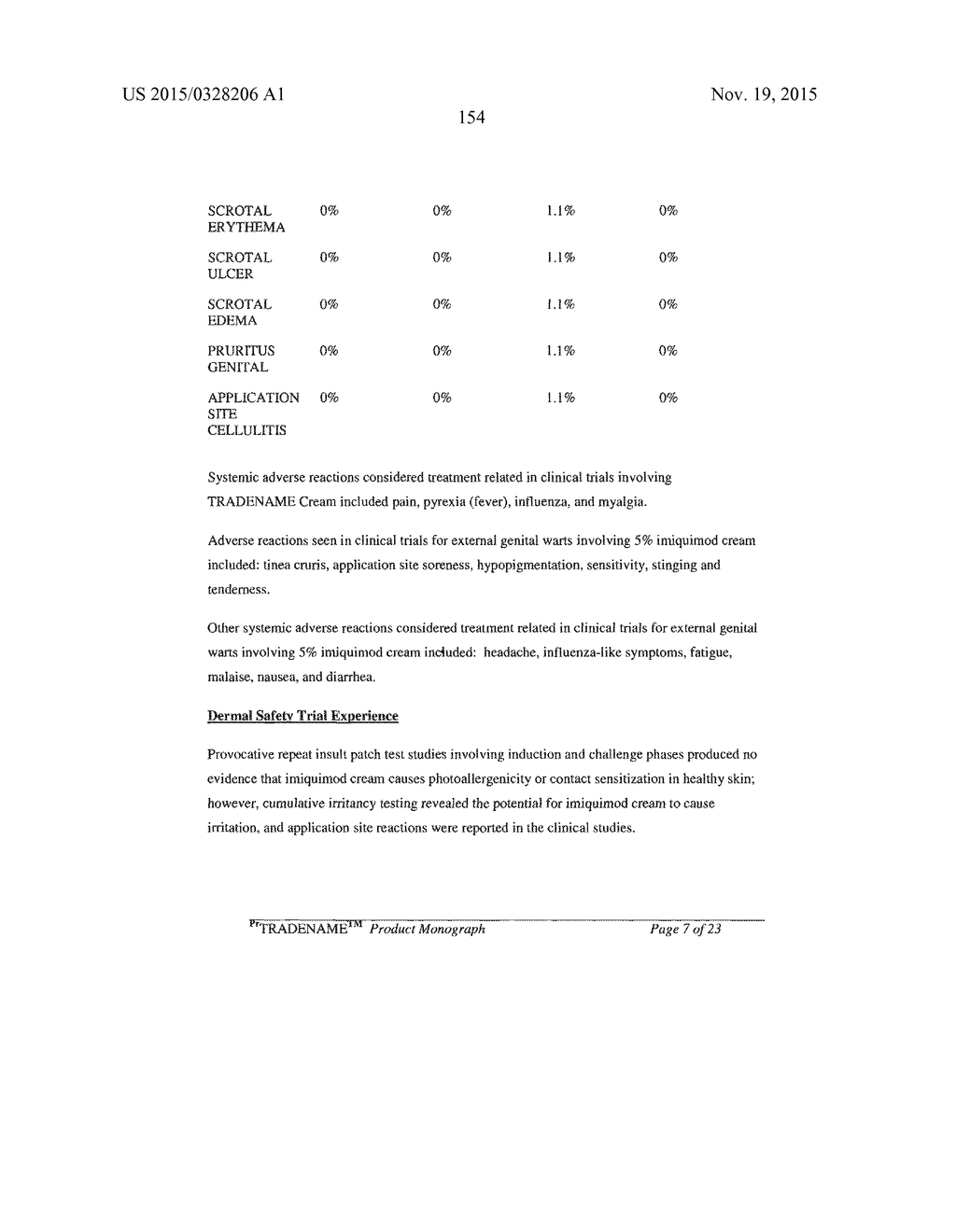 LOWER DOSAGE STRENGTH IMIQUIMOD FORMULATIONS AND SHORT DOSING REGIMENS FOR     TREATING GENITAL AND PERIANAL WARTS - diagram, schematic, and image 196