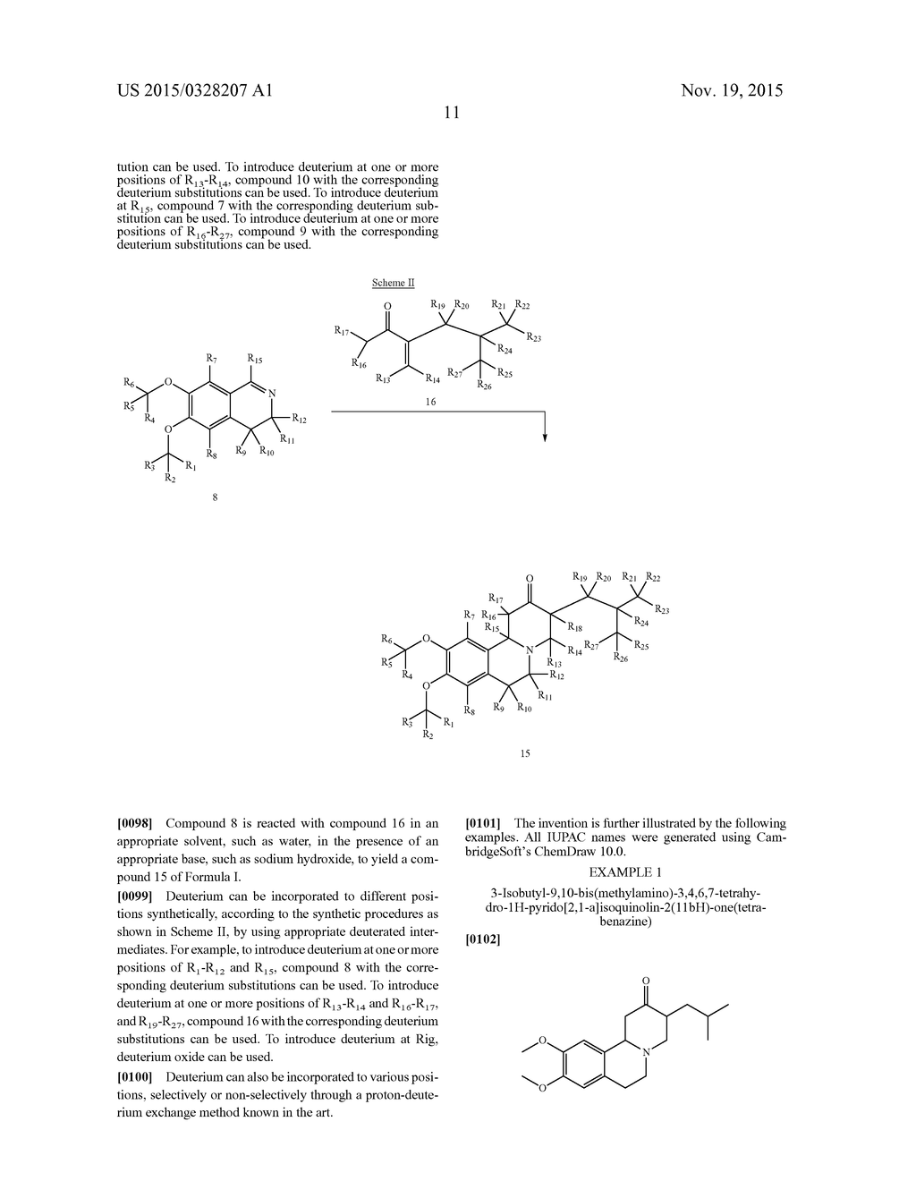 BENZOQUINOLINE INHIBITORS OF VESICULAR MONOAMINE TRANSPORTER 2 - diagram, schematic, and image 12