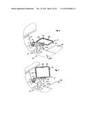 Device for retaining flat, approximately rectangular appliances such as     tablet computers or mobile telephones in the interior of a motor vehicle diagram and image