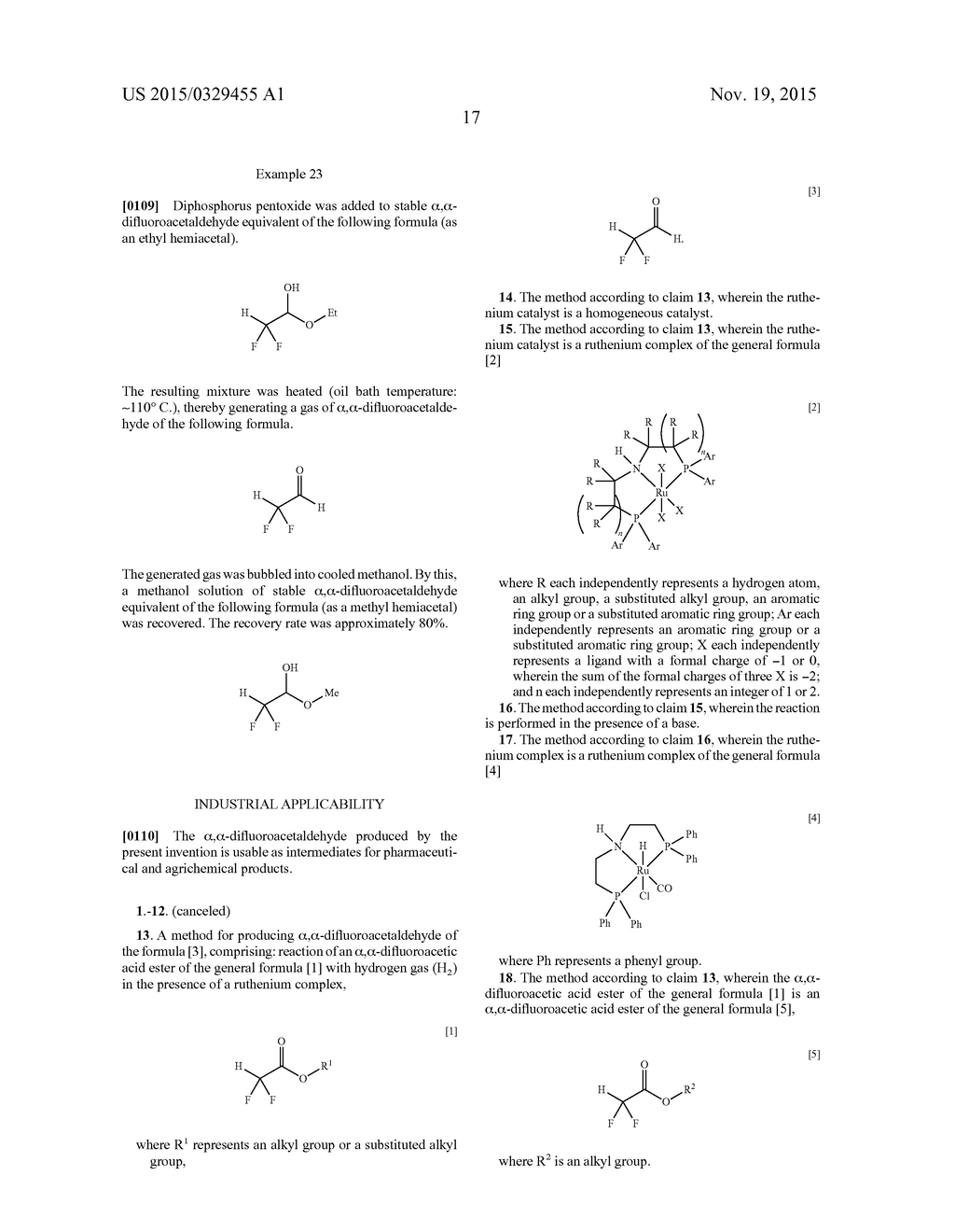 Alpha,Alpha-Difluoroacetaldehyde Production Method - diagram, schematic, and image 18